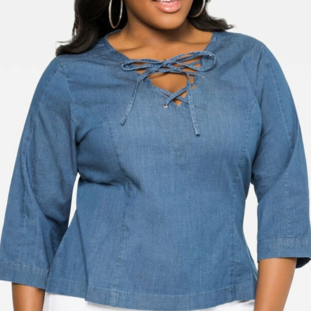 Lightweight denim top